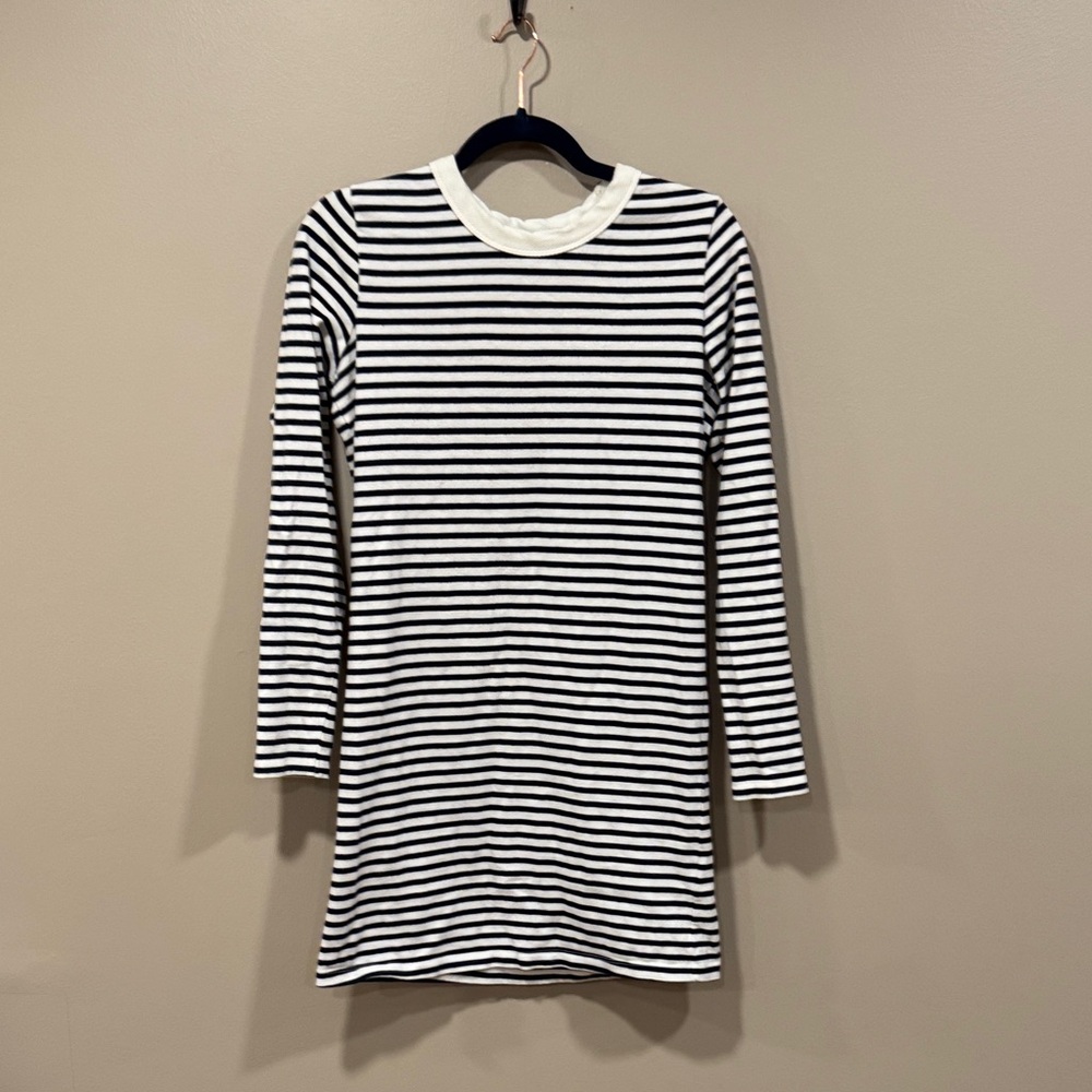 Black and White Striped Women's Top